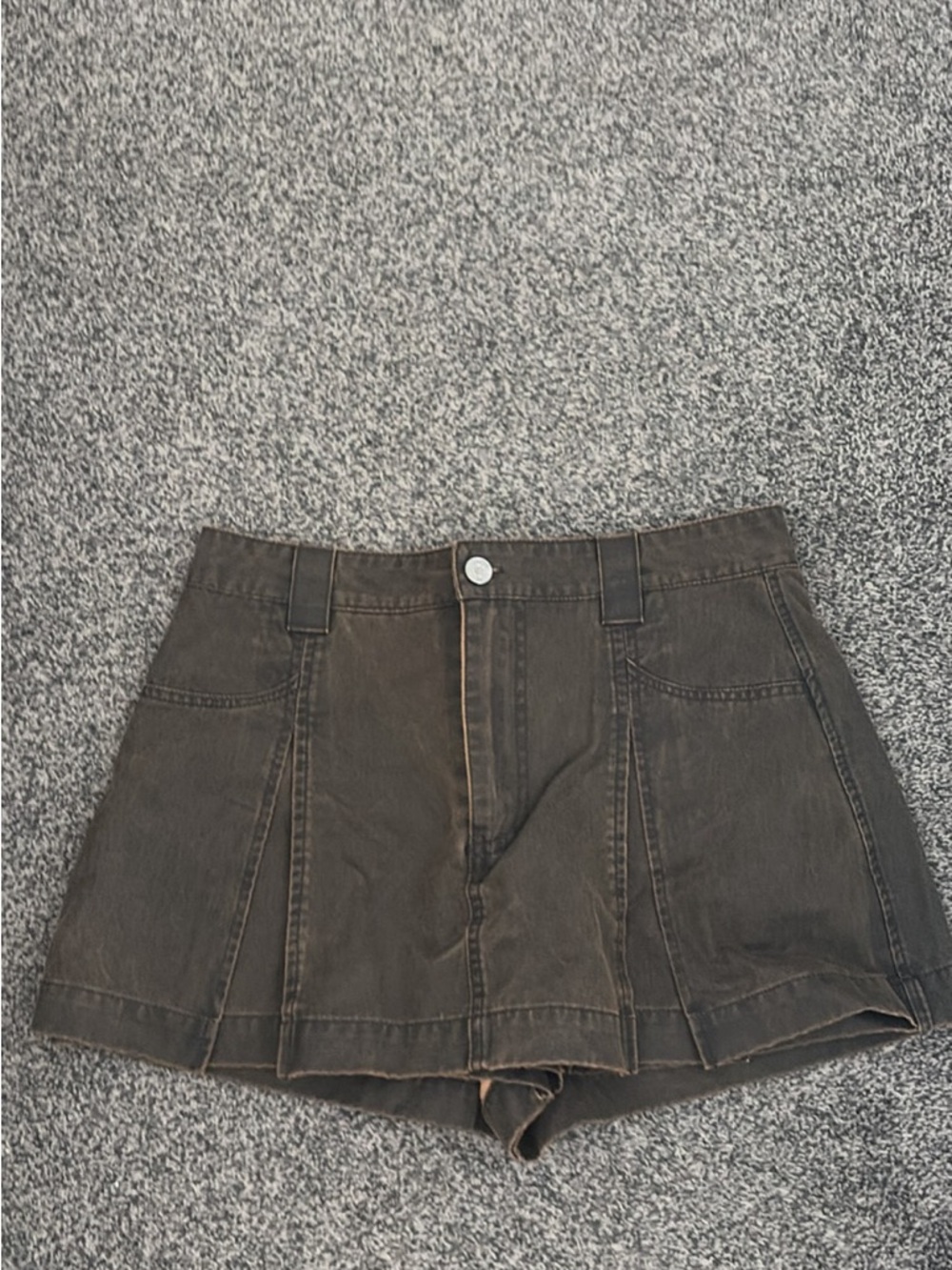 Zara Dark Brown Denim Mini Skort